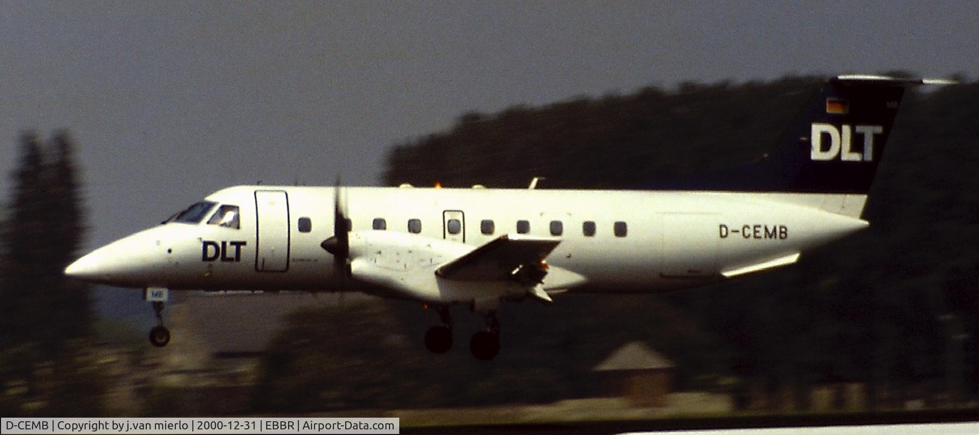 D-CEMB, 1987 Embraer EMB-120 Brasilia C/N 120035, Landing Brussels 25L