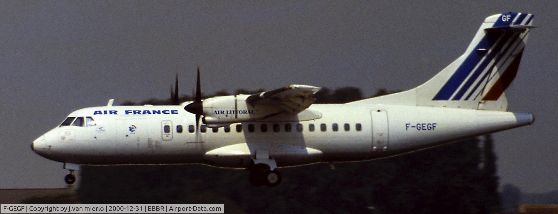 F-GEGF, 1987 ATR 42-320 C/N 036, Landing Brussels 25L
