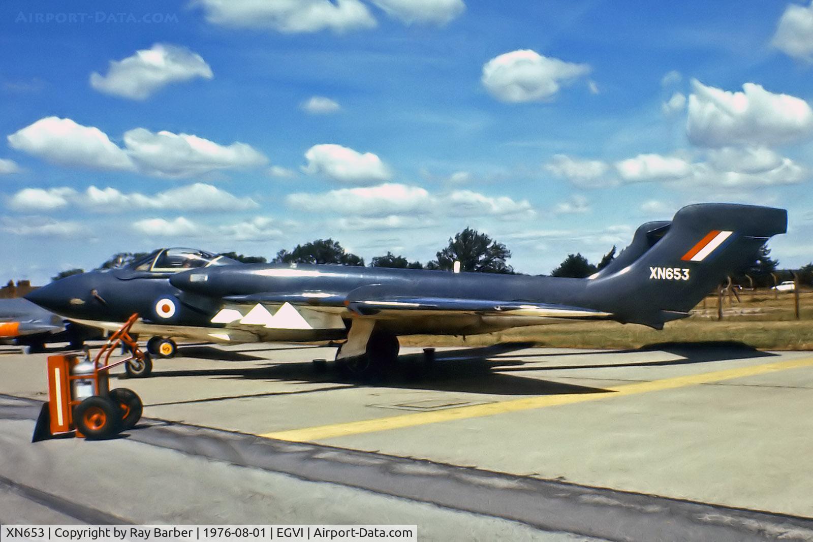 XN653, 1961 De Havilland DH-110 Sea Vixen FAW.2 C/N 10085, XN653   De Havilland DH.110 Sea Vixen FAW.2 [10085] (Royal Navy) RAF Greenham Common~G 01/08/1976. From a slide