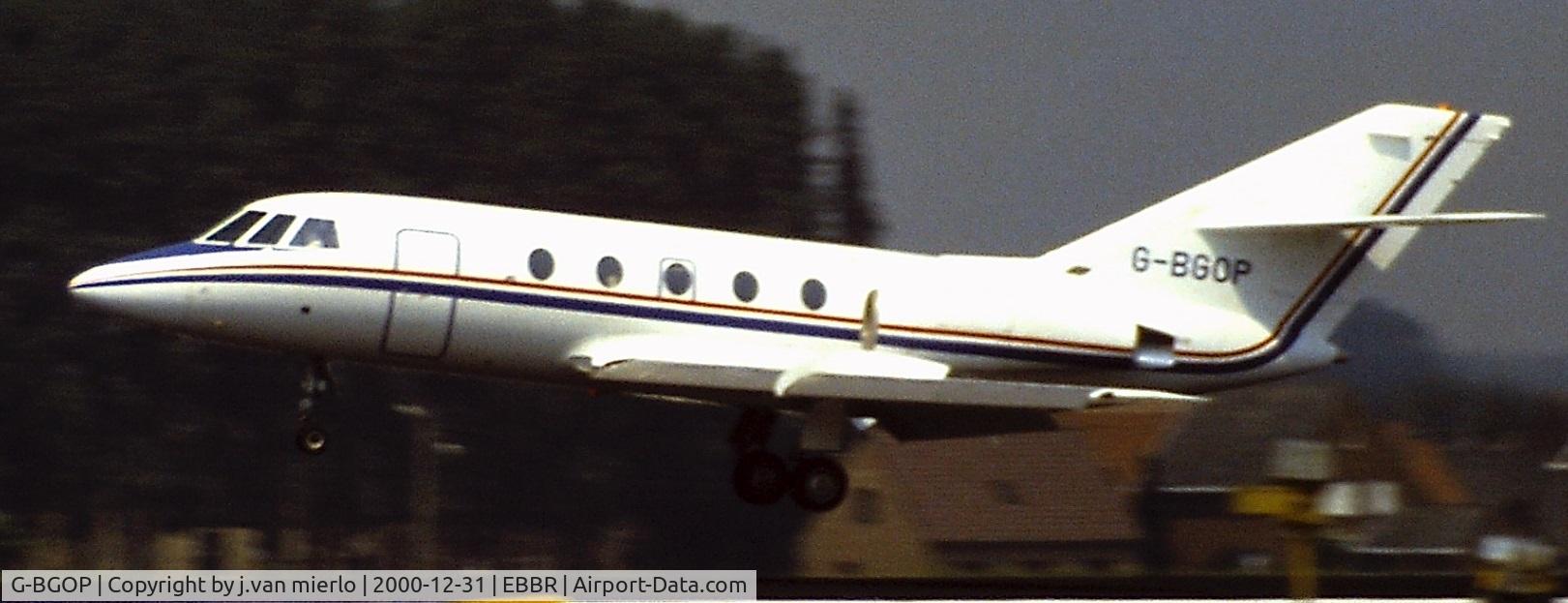 G-BGOP, 1979 Dassault Falcon 20F C/N 406, Landing 25L at Brussels