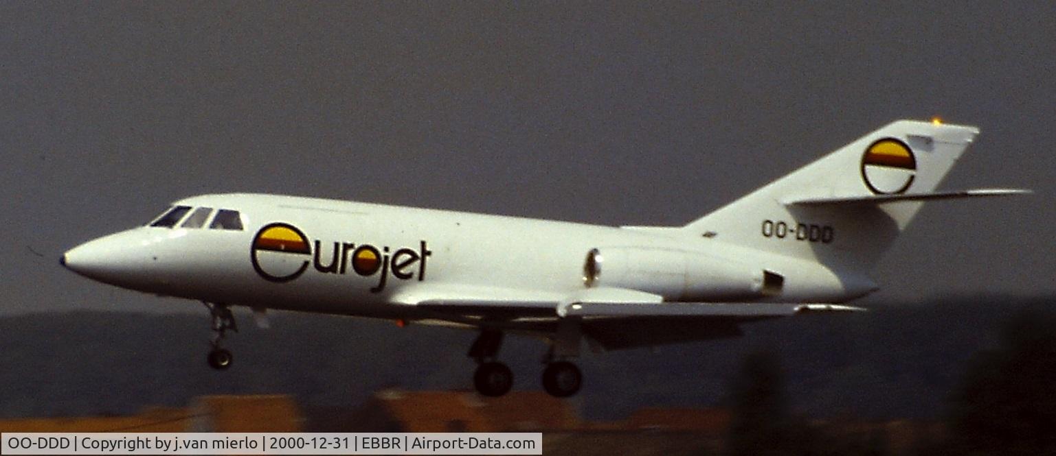OO-DDD, 1965 Dassault Falcon 20C C/N 11, Landing 25L at Brussels