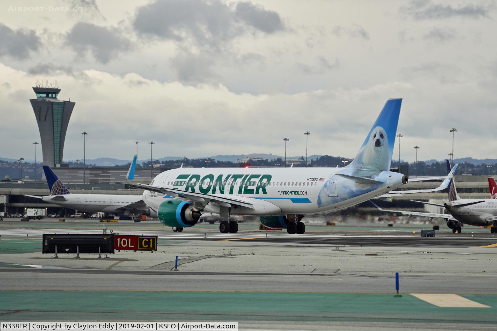 N338FR, 2018 Airbus A320-251N C/N 8402, SFO 2019.