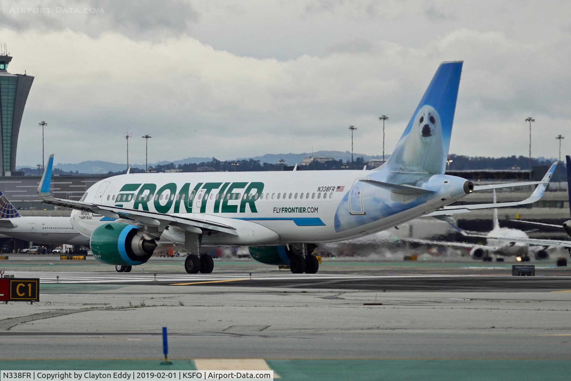 N338FR, 2018 Airbus A320-251N C/N 8402, SFO 2019.