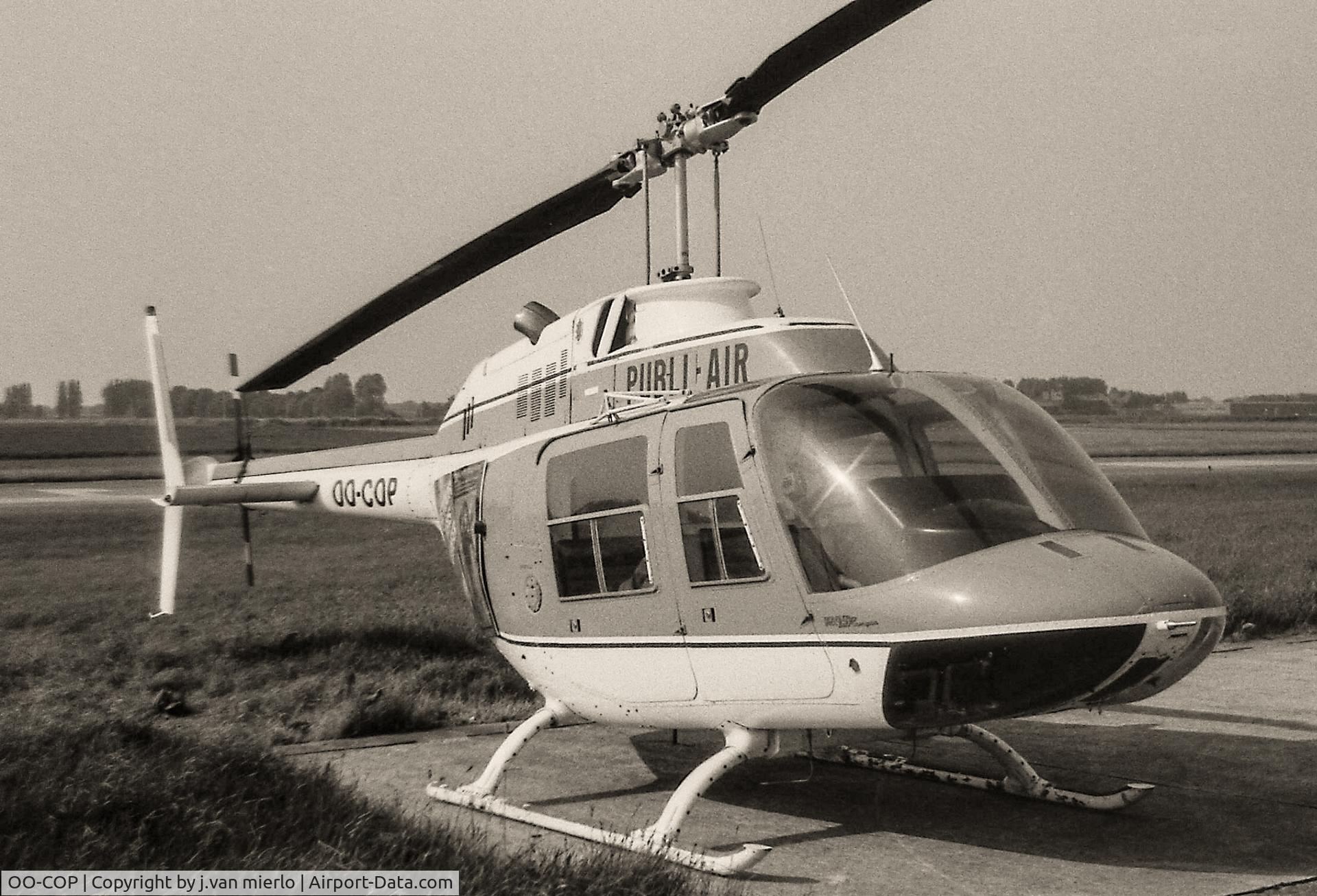 OO-COP, 1971 Agusta AB-206A JetRanger C/N 8284, Belgium