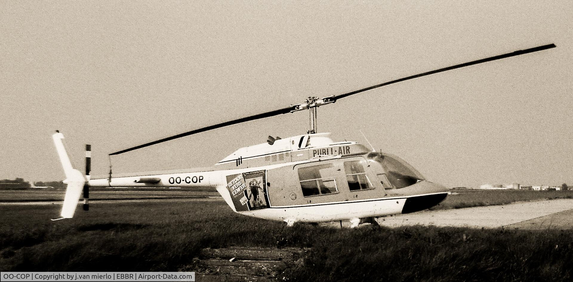 OO-COP, 1971 Agusta AB-206A JetRanger C/N 8284, Belgium
