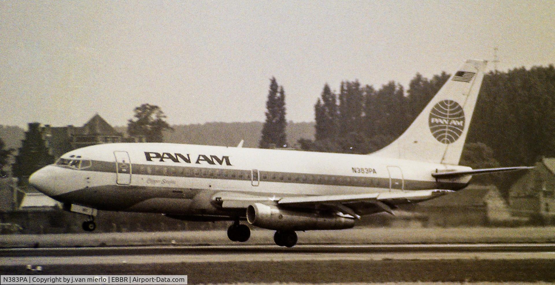 N383PA, 1970 Boeing 737-2V5 C/N 20205, Landing 25L at Brussels