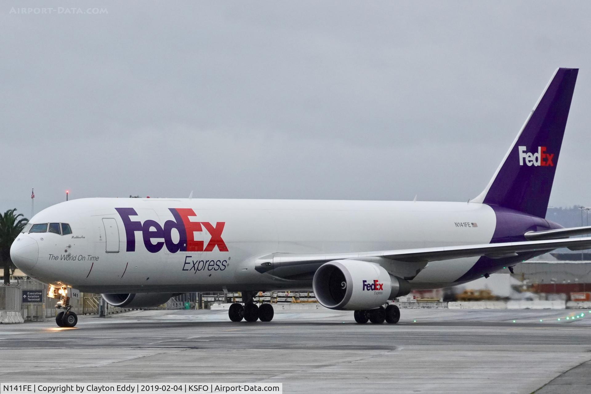 N141FE, 2016 Boeing 767-300F C/N 42724, SFO 2019.