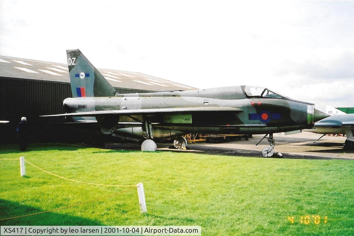 XS417, 1964 English Electric Lightning T.5 C/N 95002, Newark Museum 4.10.2001