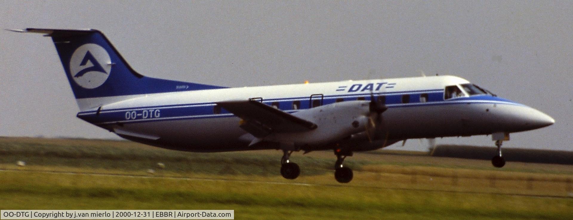 OO-DTG, 1988 Embraer EMB-120RT Brasilia C/N 120087, Landing 25L at Brussels