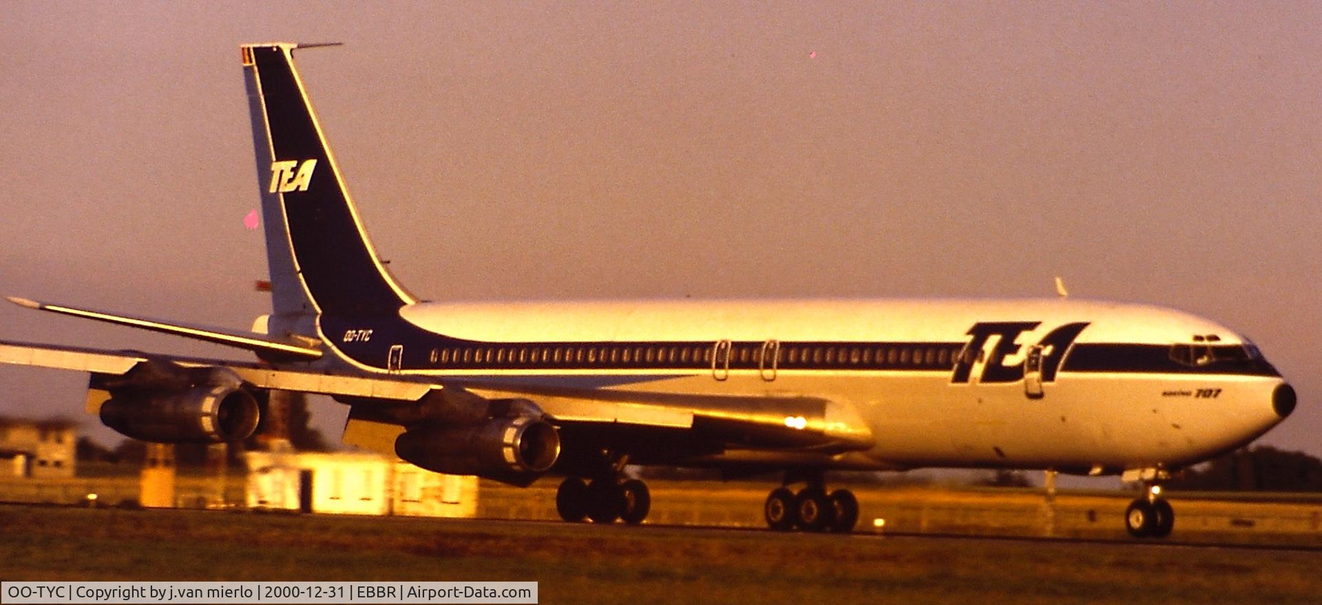OO-TYC, 1967 Boeing 707-328B C/N 19291, Landing 25l at Brussels