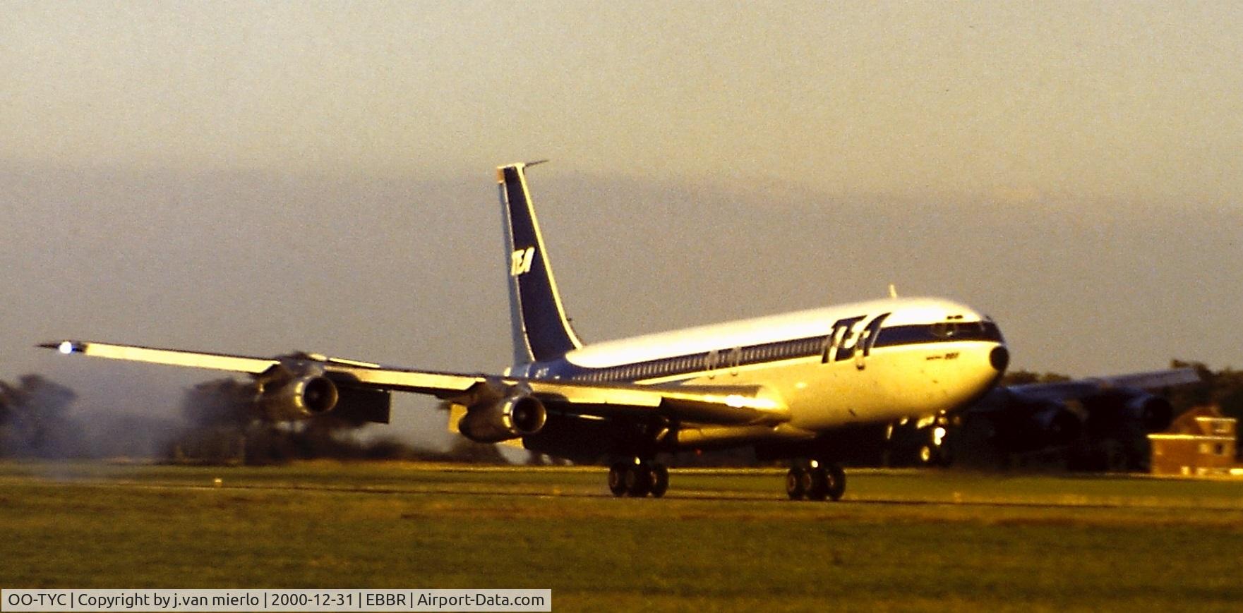 OO-TYC, 1967 Boeing 707-328B C/N 19291, Landing 25l at Brussels