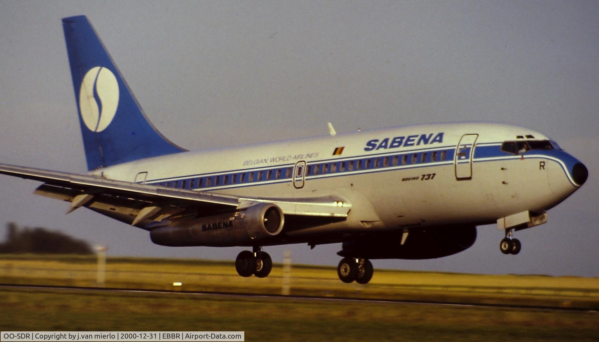 OO-SDR, 1979 Boeing 737-229C C/N 21738, touching 25L at Brussels