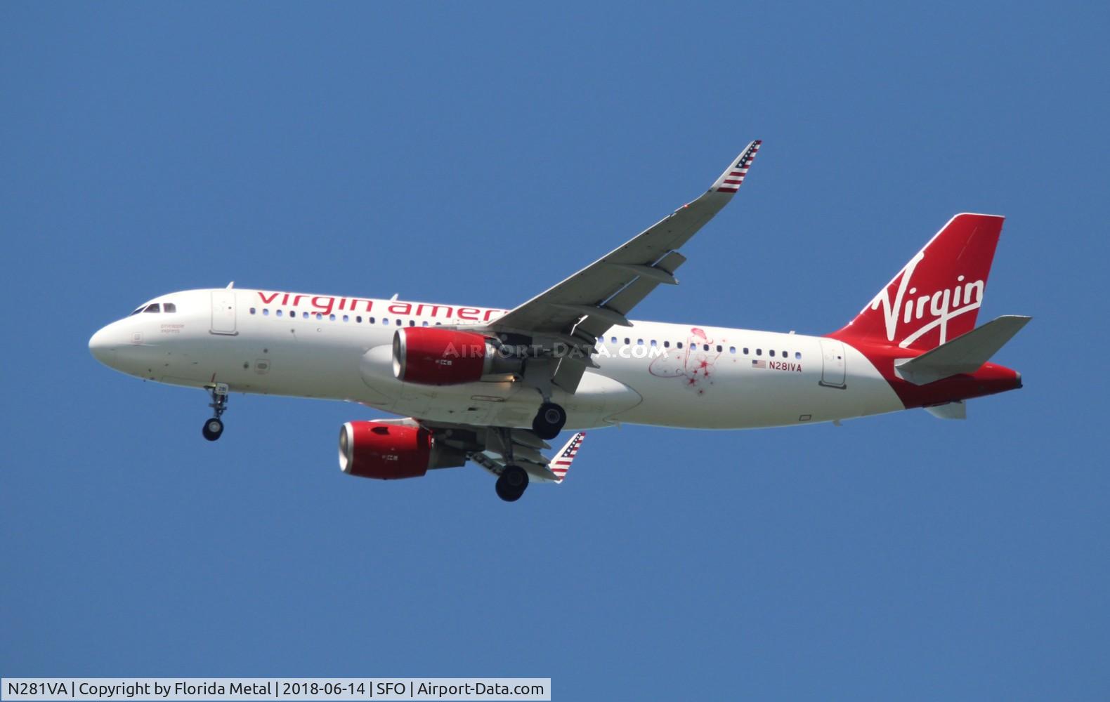 N281VA, 2015 Airbus A320-214 C/N 6669, Virgin America