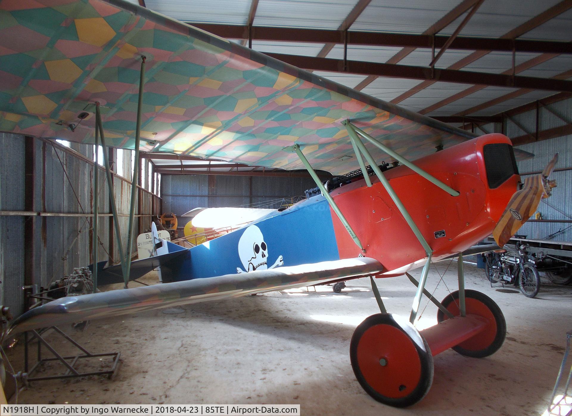N1918H, Fokker D-VII Replica C/N VA3, Fokker D VII replica at the Pioneer Flight Museum, Kingsbury TX