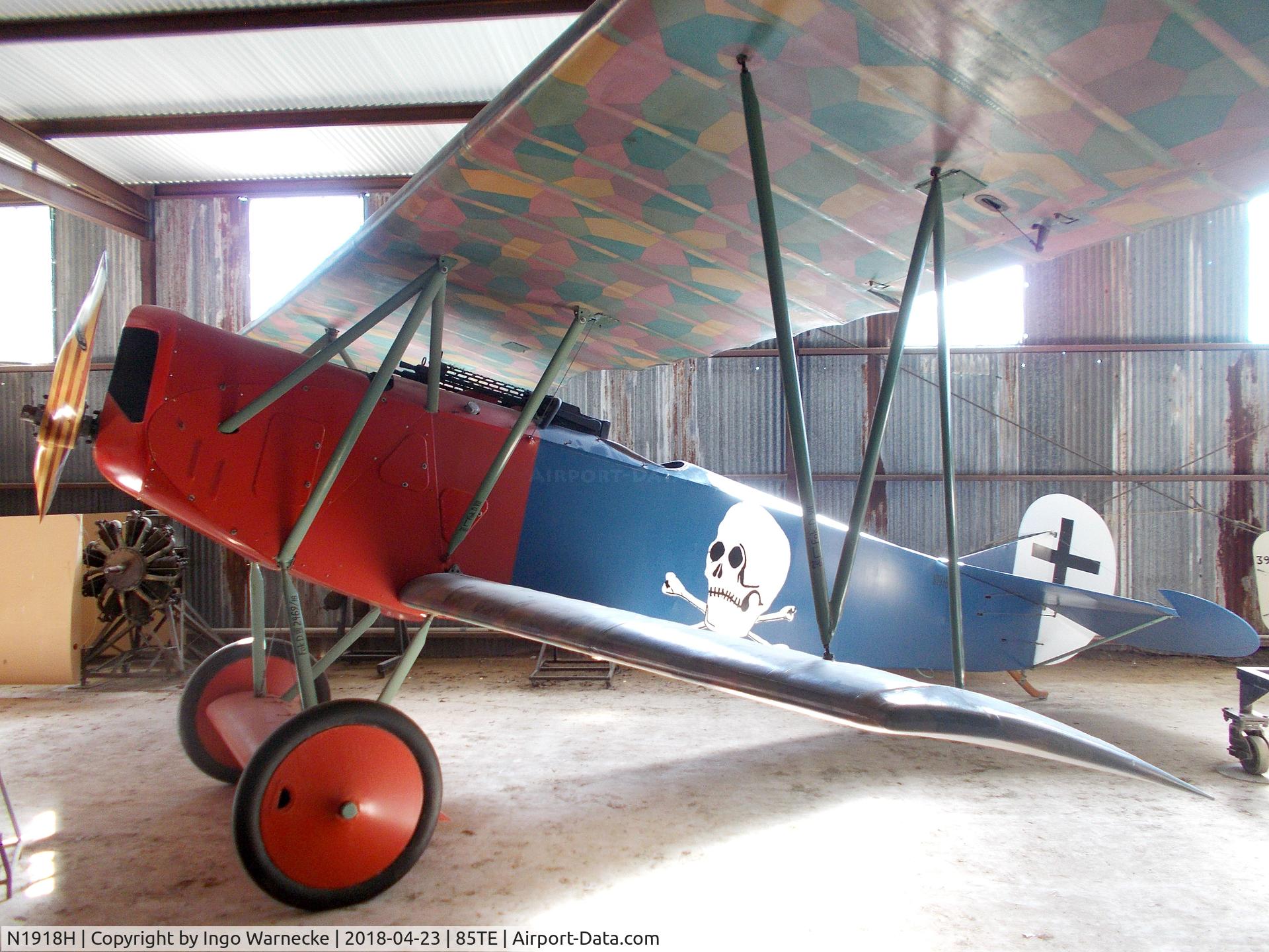N1918H, Fokker D-VII Replica C/N VA3, Fokker D VII replica at the Pioneer Flight Museum, Kingsbury TX