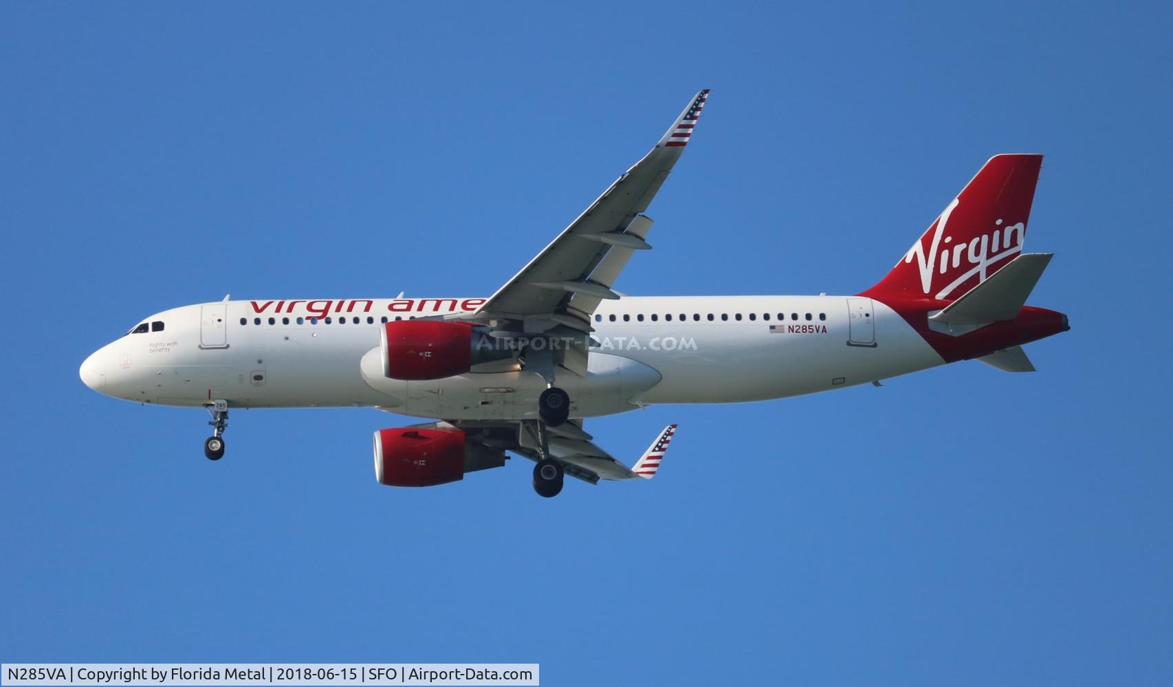 N285VA, 2015 Airbus A320-214 C/N 6889, Virgin America