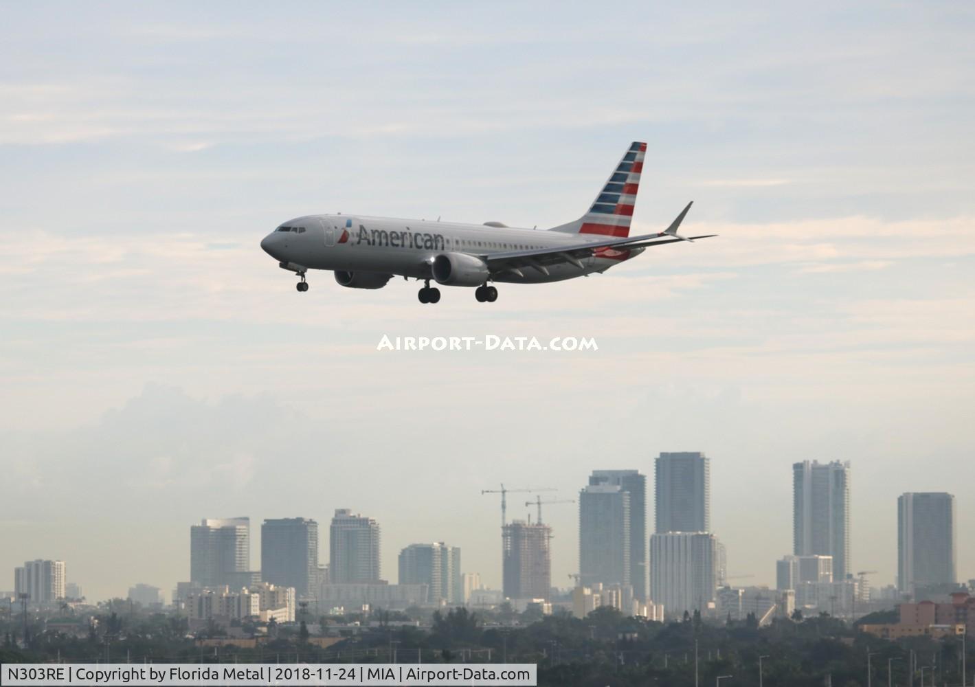 N303RE, 2018 Boeing 737-8 MAX C/N 44447, American