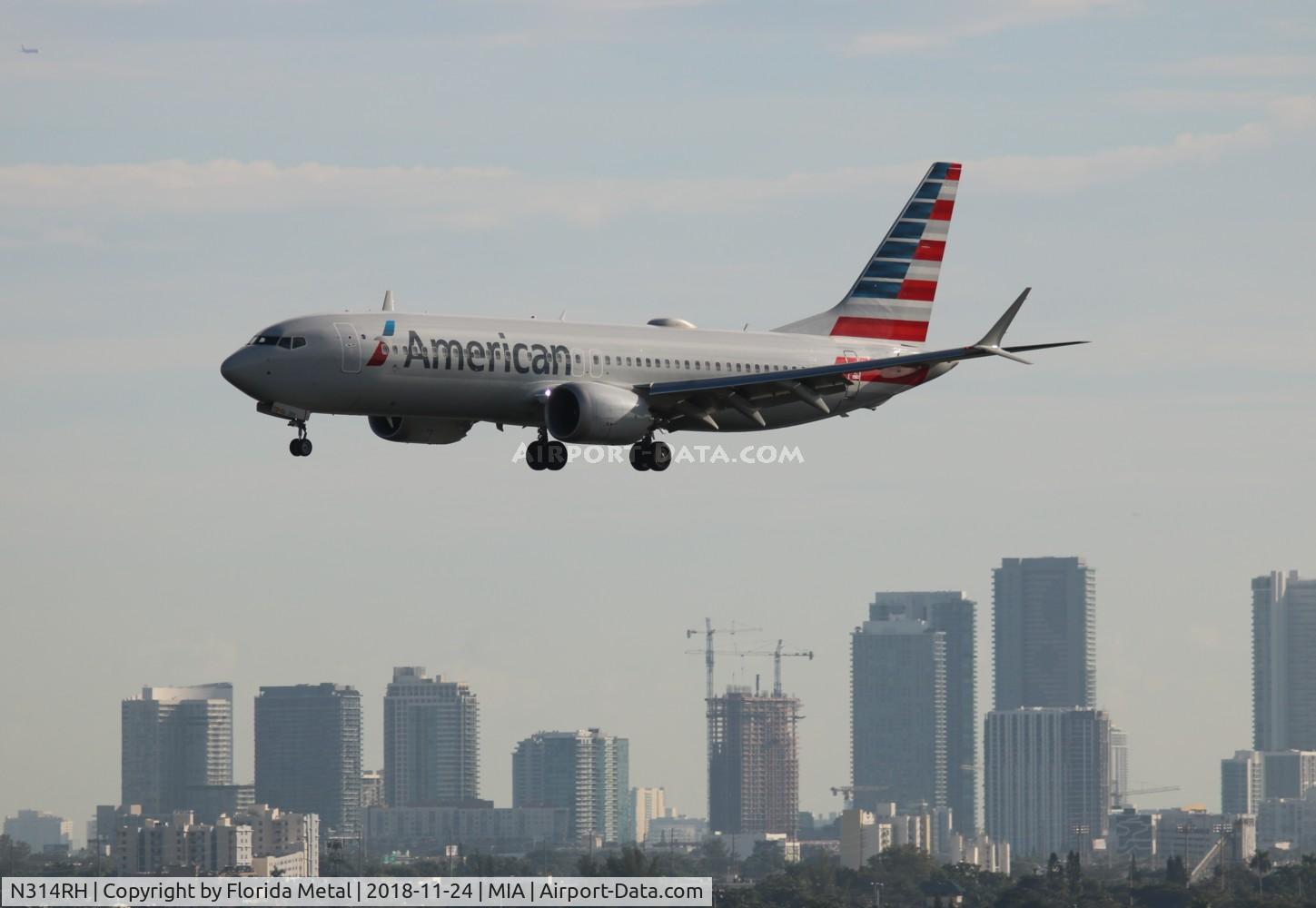 N314RH, 2018 Boeing 737-8 MAX C/N 44455, American