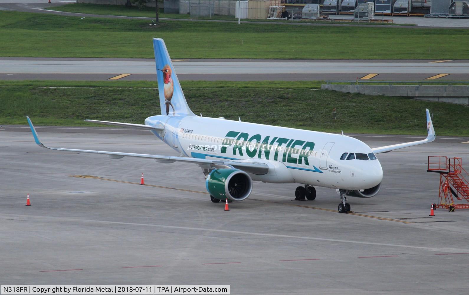 N318FR, 2017 Airbus A320-251N C/N 7946, Flower the Hummingbird
