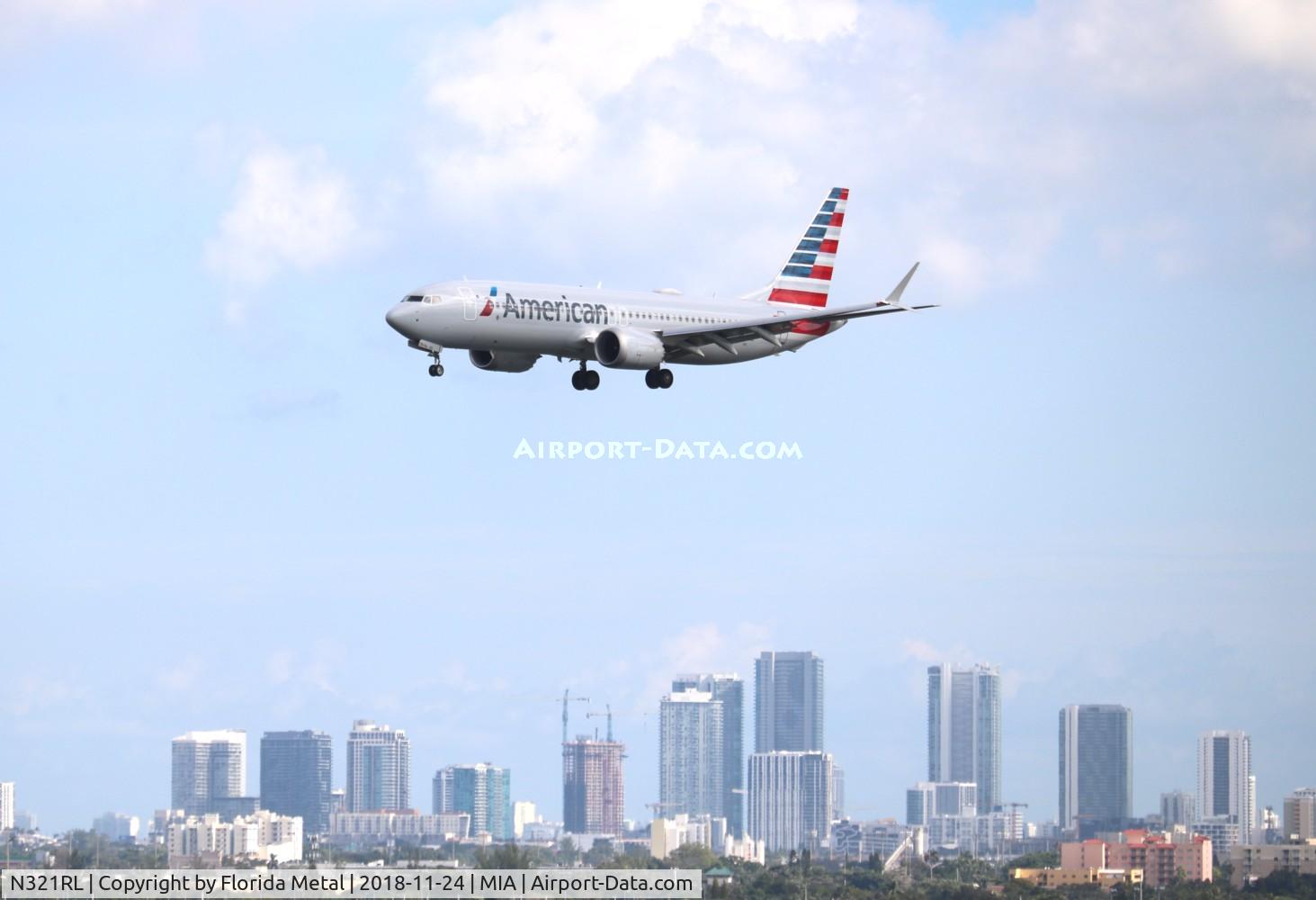 N321RL, 2018 Boeing 737-8 MAX C/N 44452, American