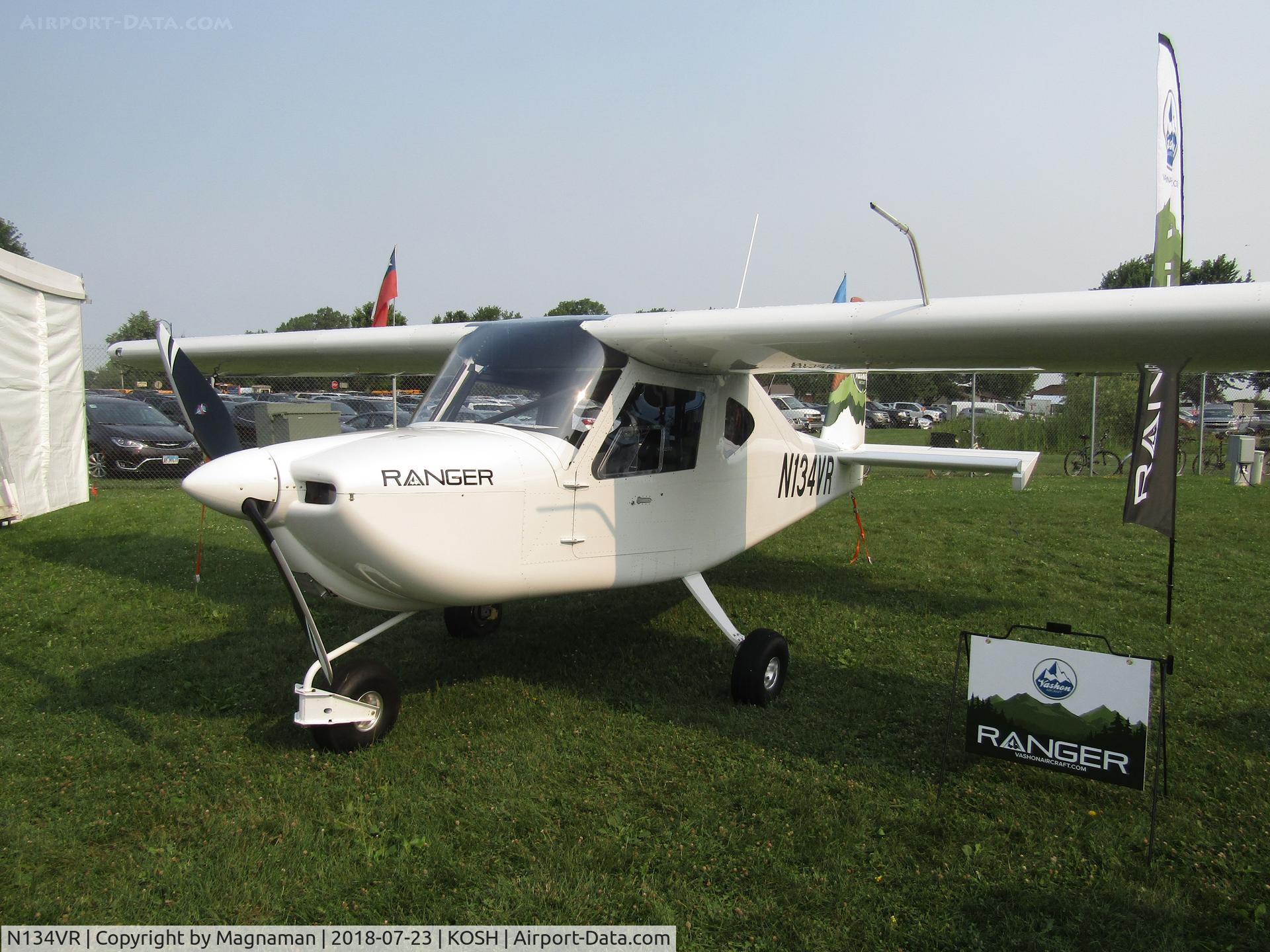 N134VR, 2018 Vashon Aircraft Ranger R7 C/N 10134, 4 rangers were in a row at EAA 18