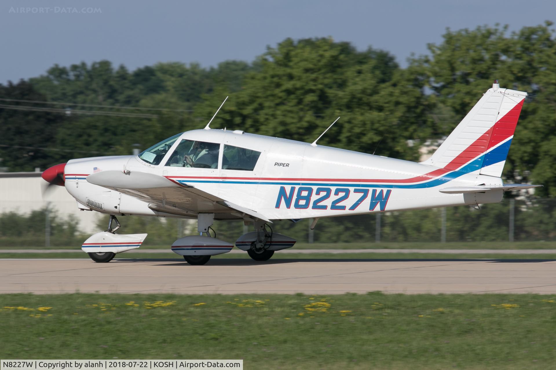 N8227W, 1965 Piper PA-28-180 C/N 28-2365, Arriving at AirVenture 2018