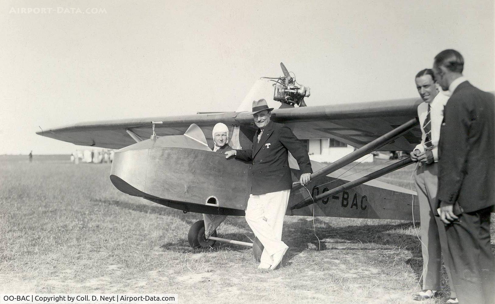 OO-BAC, BAC Drone C/N not found OO-BAC, Georges Hanet in the BAC Drone named 