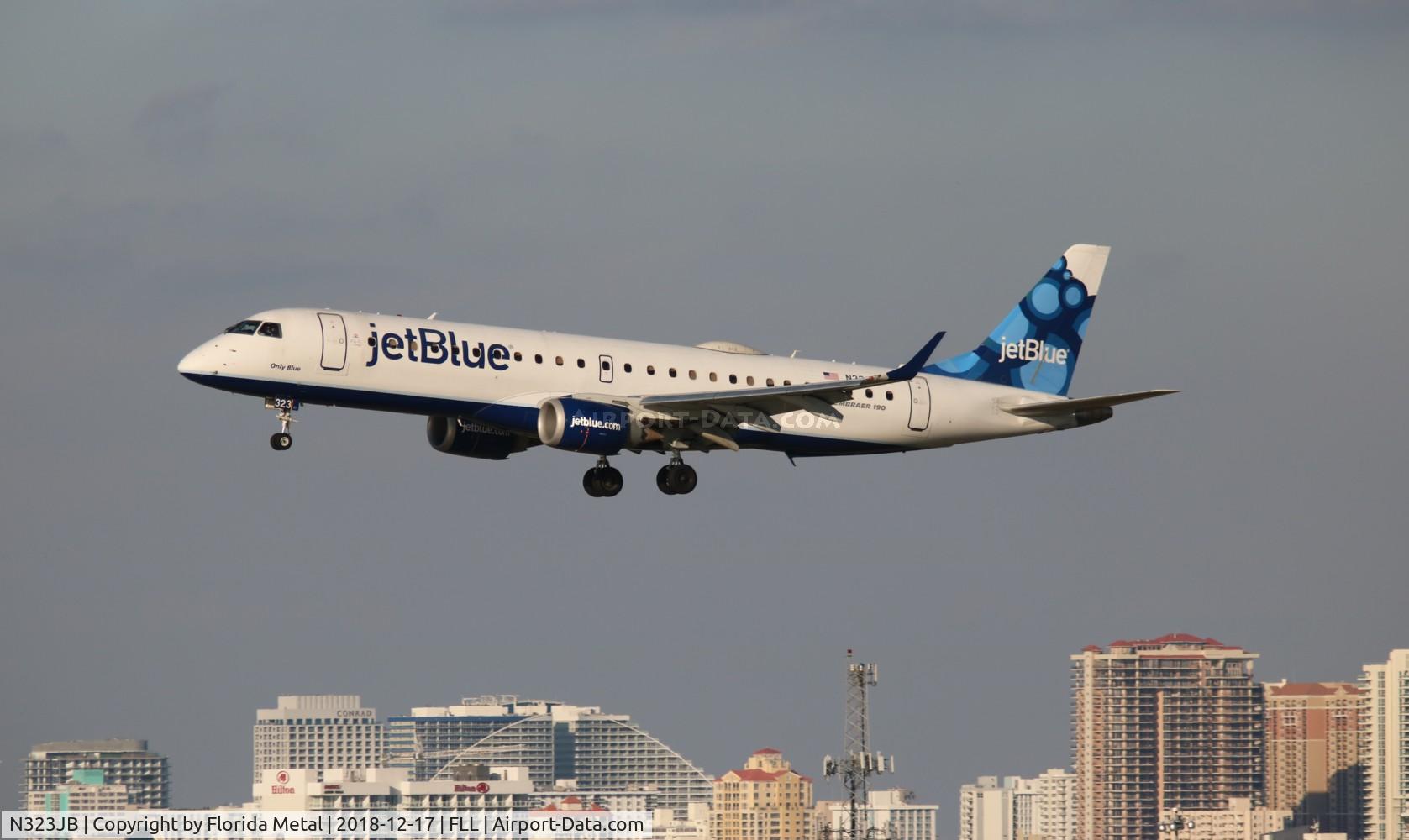 N323JB, Embraer ERJ-190-100 IGW 190AR C/N 19000384, Jet Blue