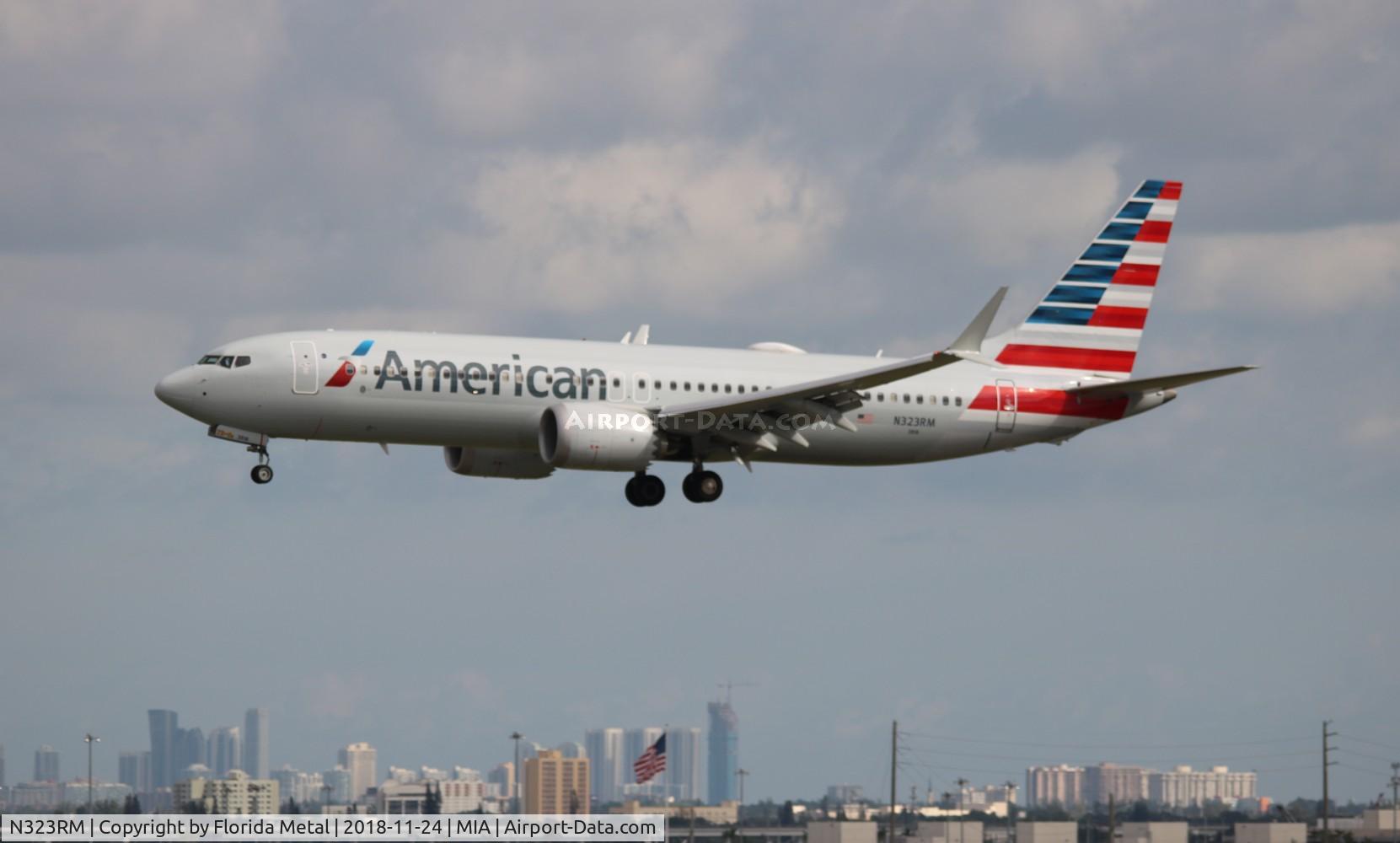 N323RM, 2018 Boeing 737-8 MAX C/N 44453, American