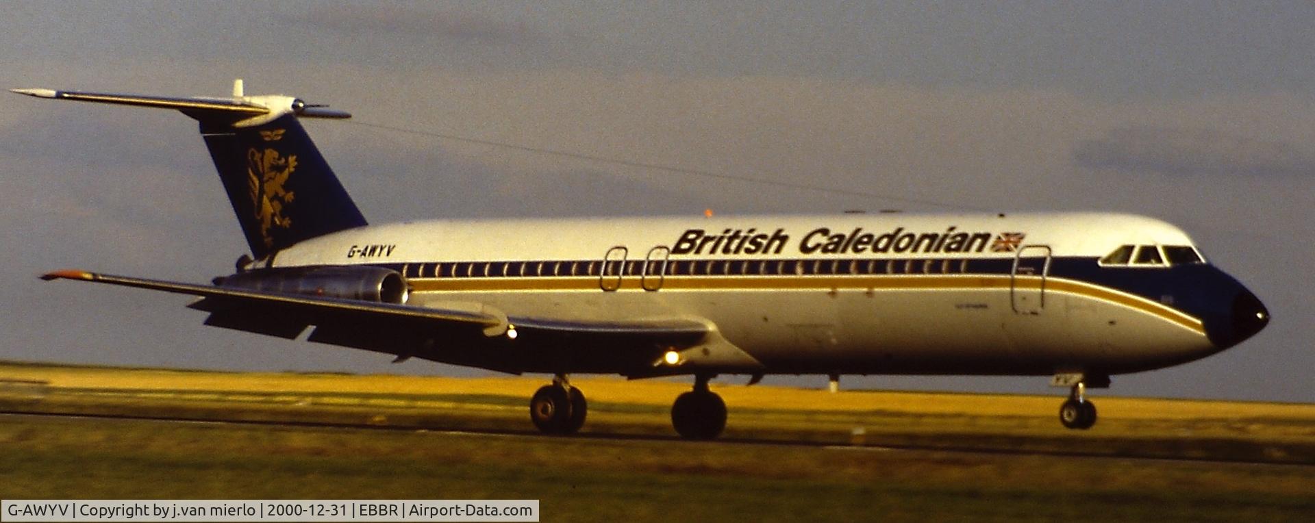 G-AWYV, 1969 BAC One Eleven 501EX C/N 178, Landing 25L at Brussels