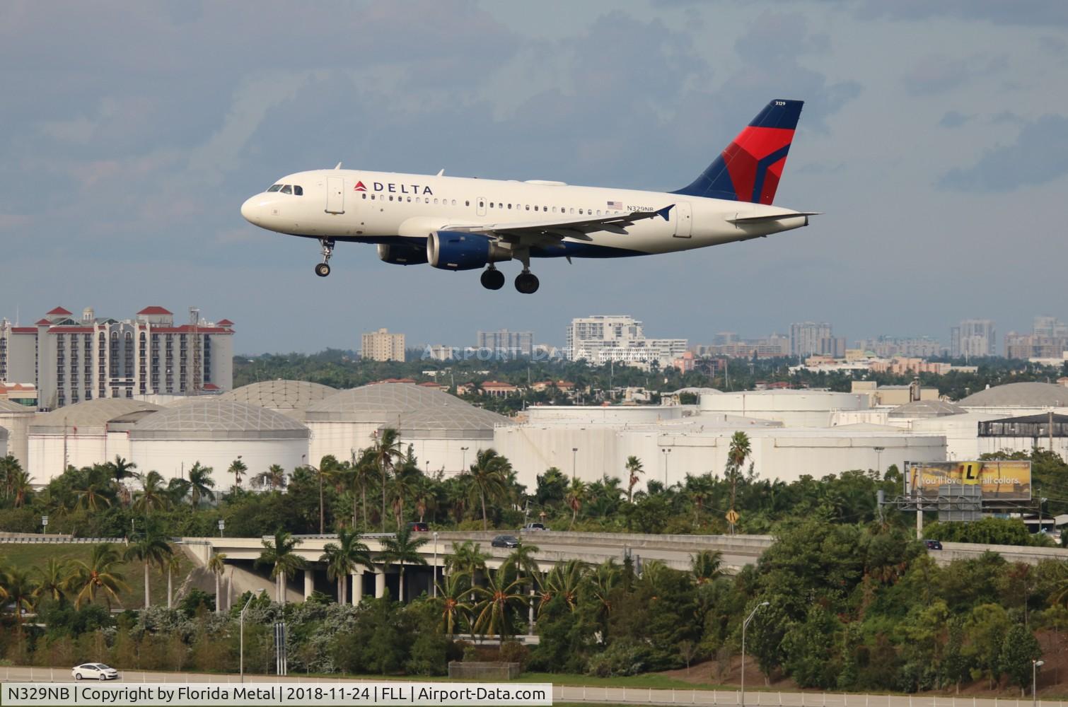 N329NB, 2001 Airbus A319-114 C/N 1543, Delta