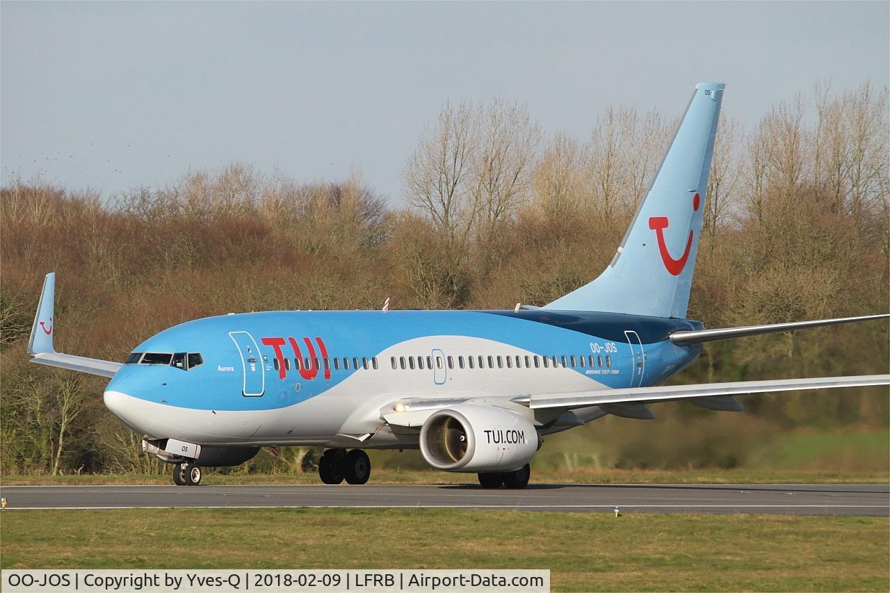 OO-JOS, 2008 Boeing 737-7K5 C/N 35282, Boeing 737-7K5, Ready to take off, Brest-Bretagne airport (LFRB-BES)