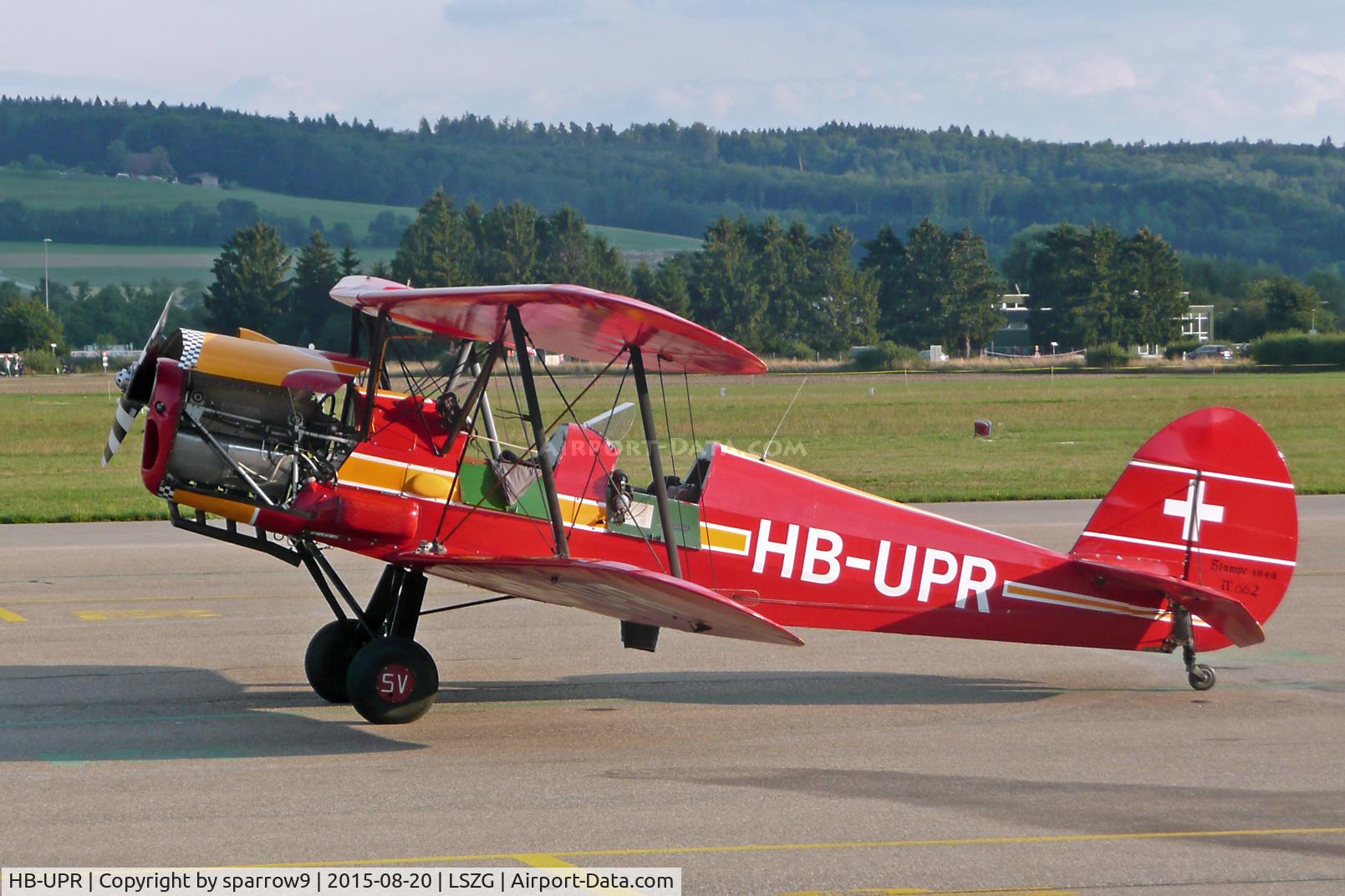 HB-UPR, 1948 Stampe-Vertongen SV-4A C/N 662, At Grenchen. Cooling the engine? HB-registered since 1982-10-25