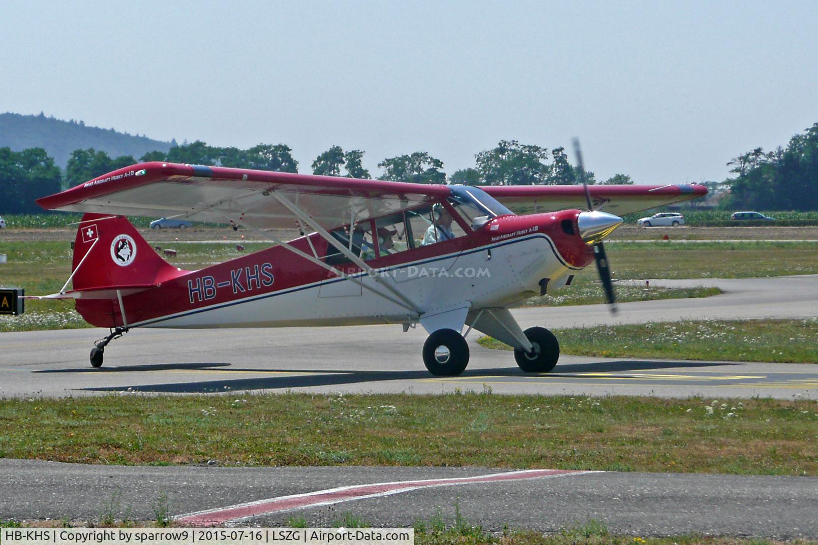 HB-KHS, 2007 Aviat A-1B Husky C/N 2430, On the way to the hangar at Grenchen.