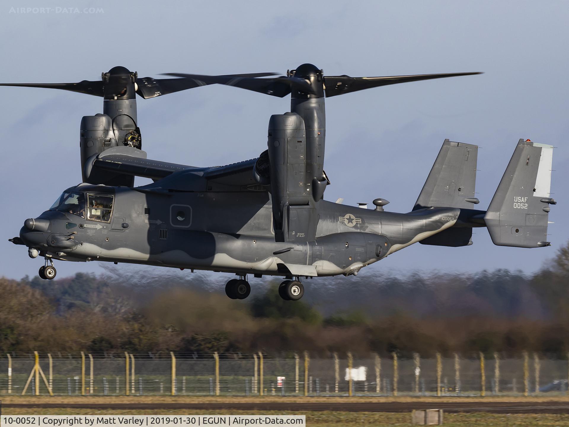 10-0052, 2010 Bell-Boeing CV-22B Osprey C/N D1028, Landing