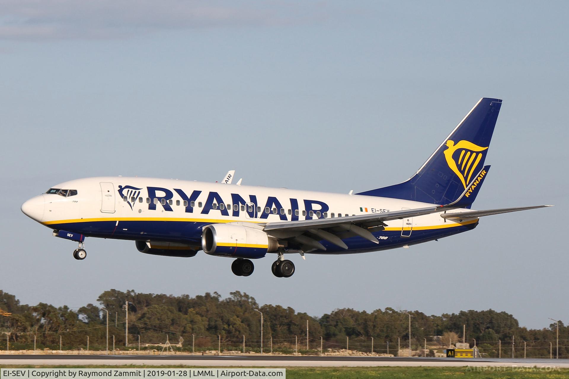 EI-SEV, 1999 Boeing 737-73S C/N 29078, B737-700 EI-SEV Ryanair