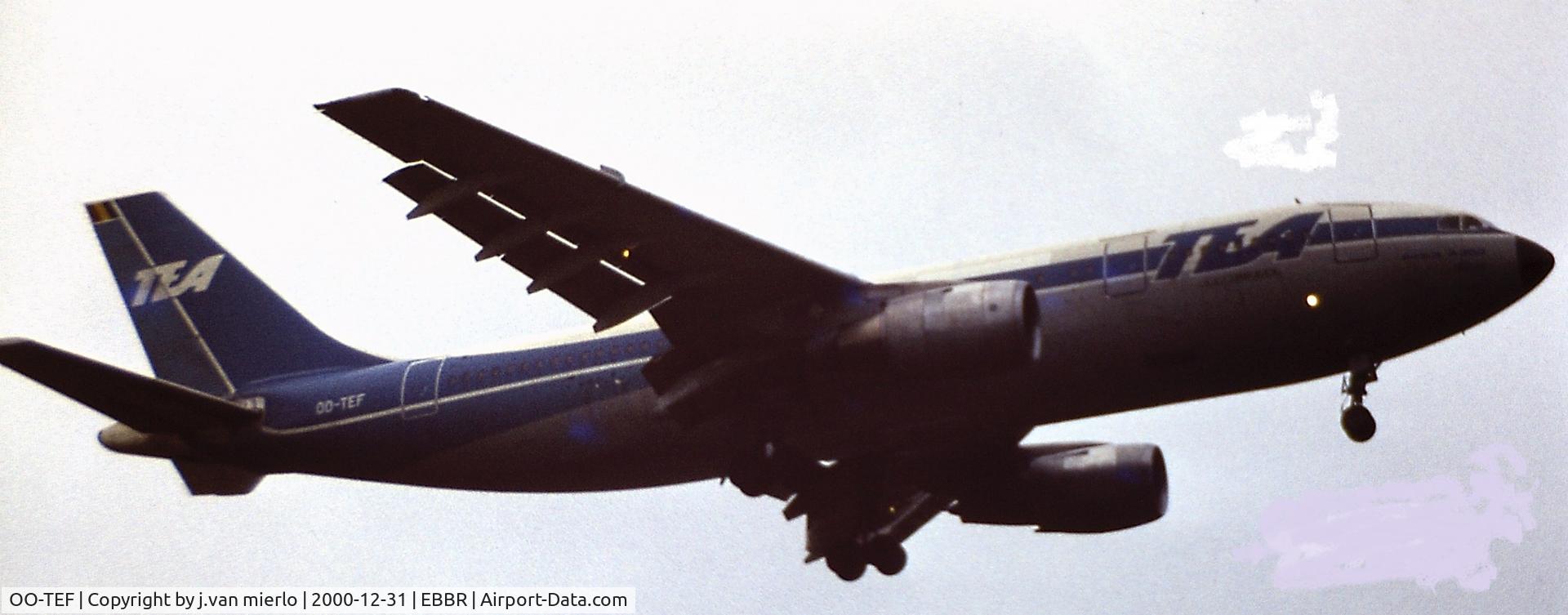 OO-TEF, 1973 Airbus A300B1 C/N 002, approaching 25L at Brussels