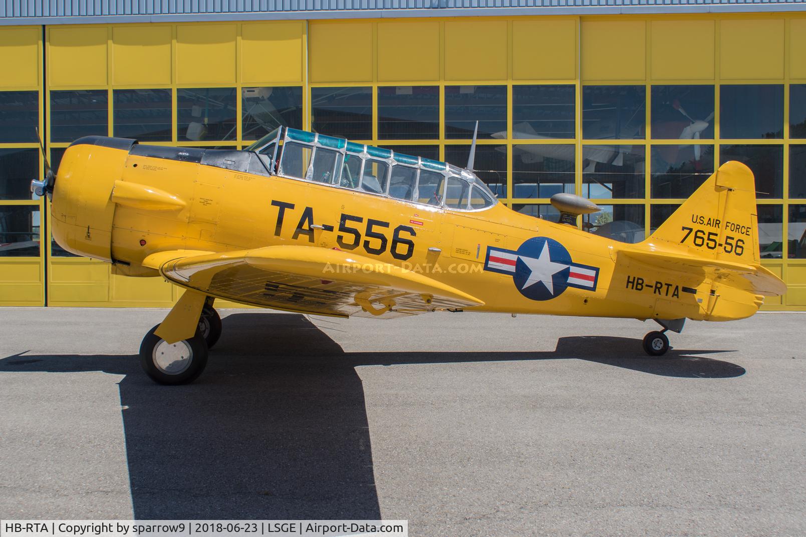 HB-RTA, 1941 North American AT-6 Harvard II C/N 76-3556, RIO Ecuvillens