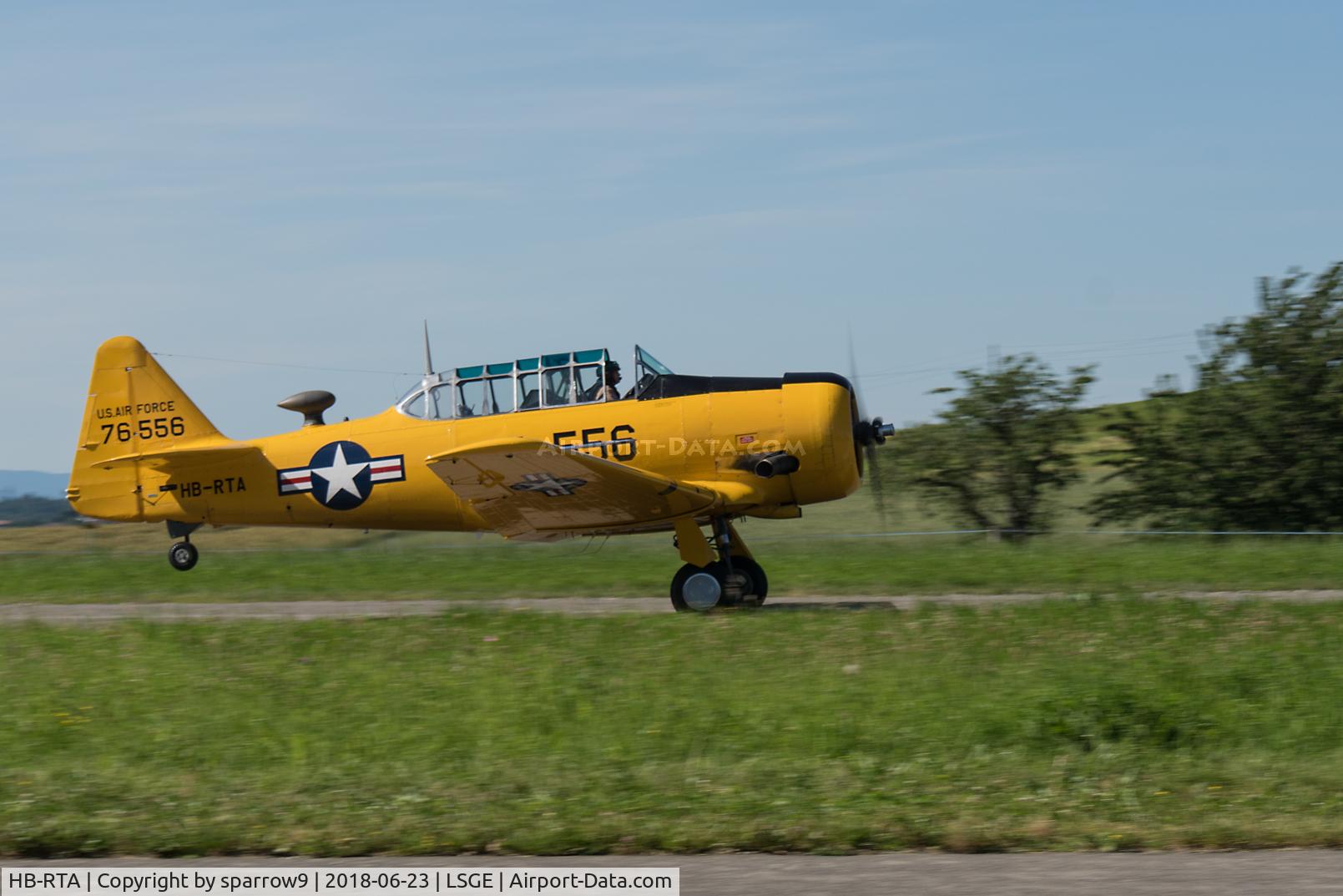 HB-RTA, 1941 North American AT-6 Harvard II C/N 76-3556, RIO Ecuvillens