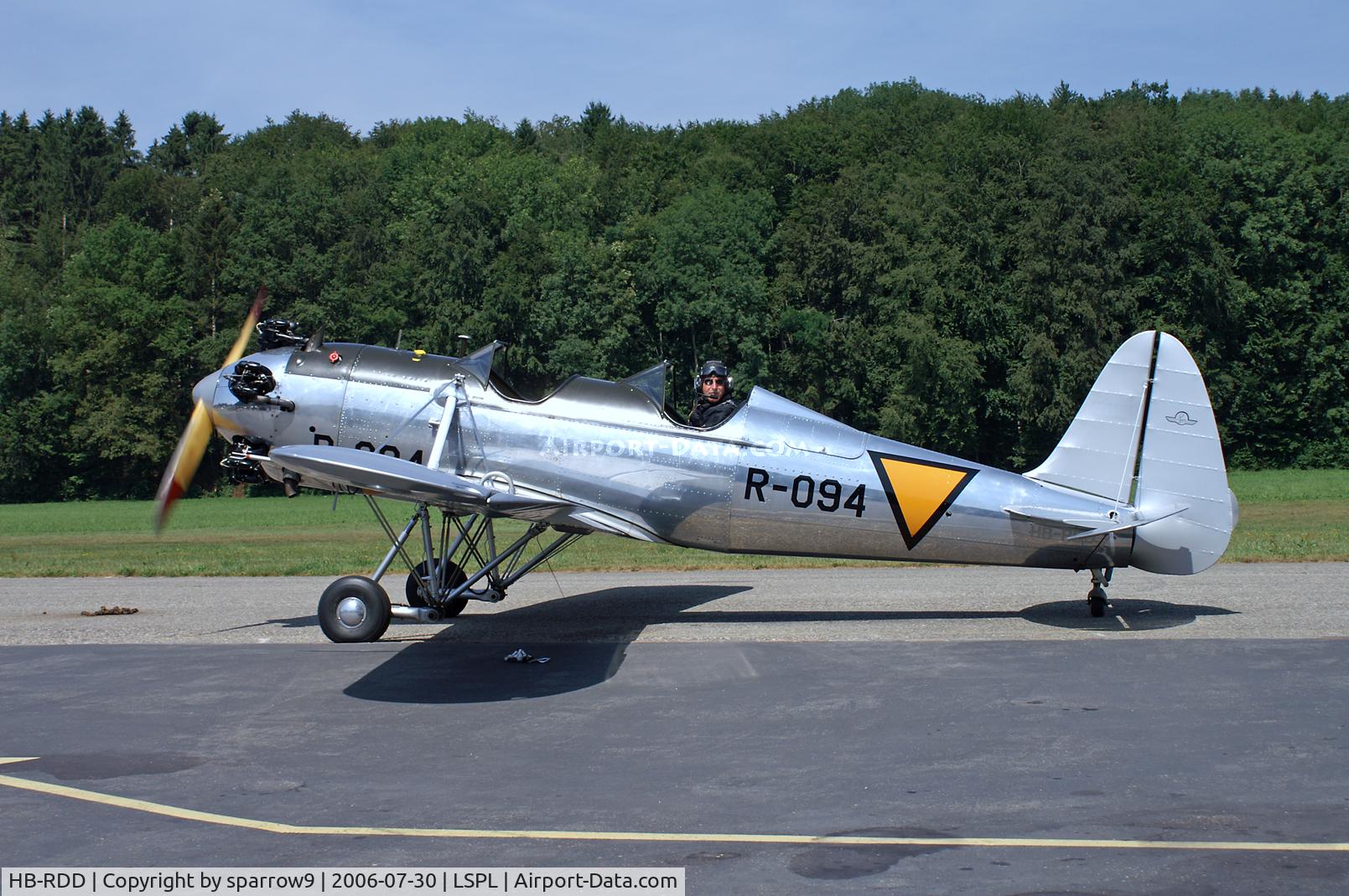 HB-RDD, 1942 Ryan PT-22A Recruit (ST3KR) C/N 1799, At Langenthal-Bleienbach. HB-registered from 2005-02-04 until 2018-07-17
