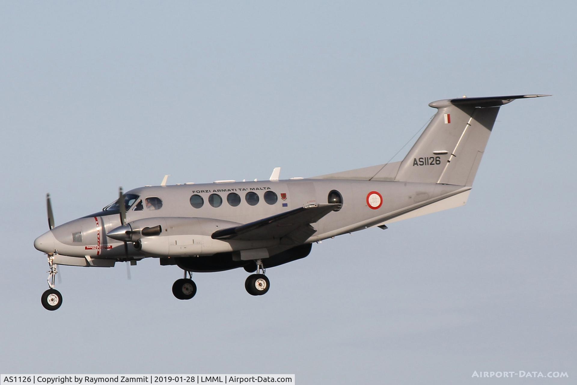 AS1126, 2010 Hawker Beechcraft B200 King Air C/N BB-2016, Hawker Beechcraft B200 AS1126 Armed Forces of Malta