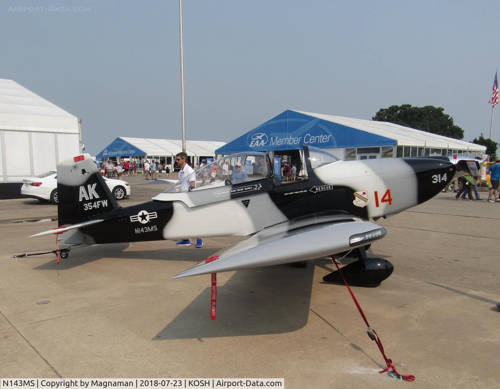 N143MS, 2017 Vans RV-8 C/N 83140, at EAA 18