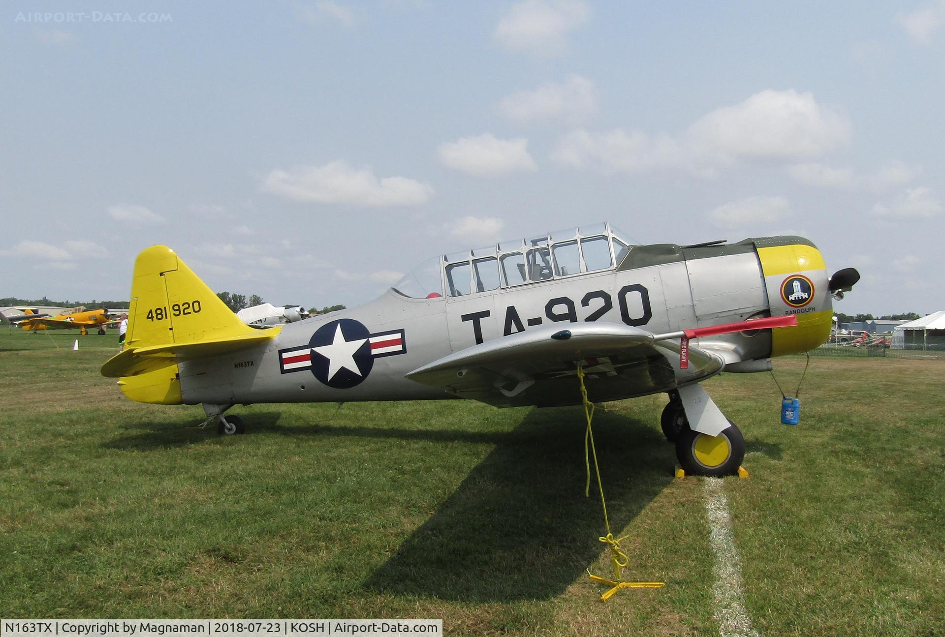 N163TX, 1944 North American AT-6F C/N 121-42642, at EAA 18