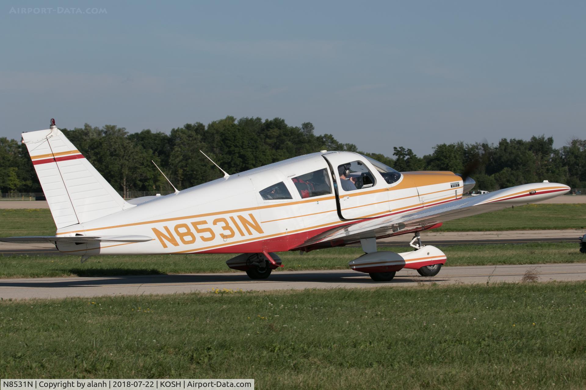 N8531N, 1969 Piper PA-28-235 C/N 28-11330, Taxying at AirVenture 2018
