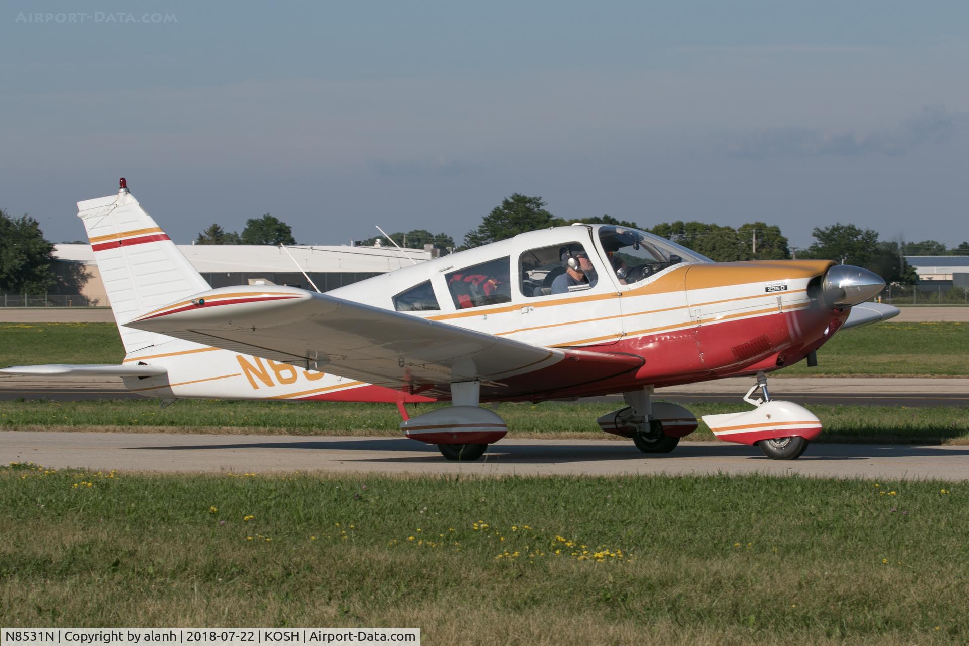 N8531N, 1969 Piper PA-28-235 C/N 28-11330, Taxying at AirVenture 2018