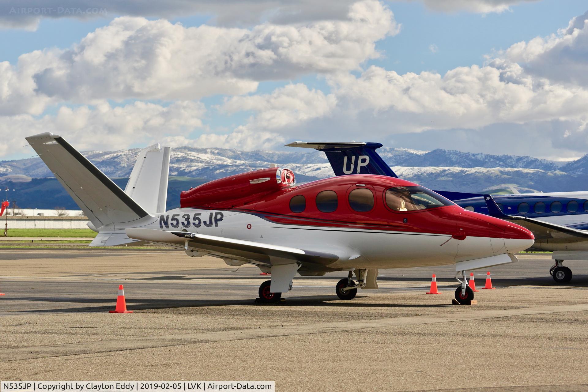 N535JP, 2017 Cirrus SF50 Vision C/N 0028, Livermore Airport California 2019.