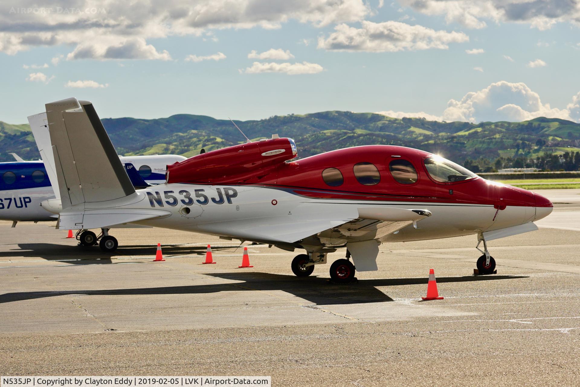 N535JP, 2017 Cirrus SF50 Vision C/N 0028, Livermore Airport California 2019.
