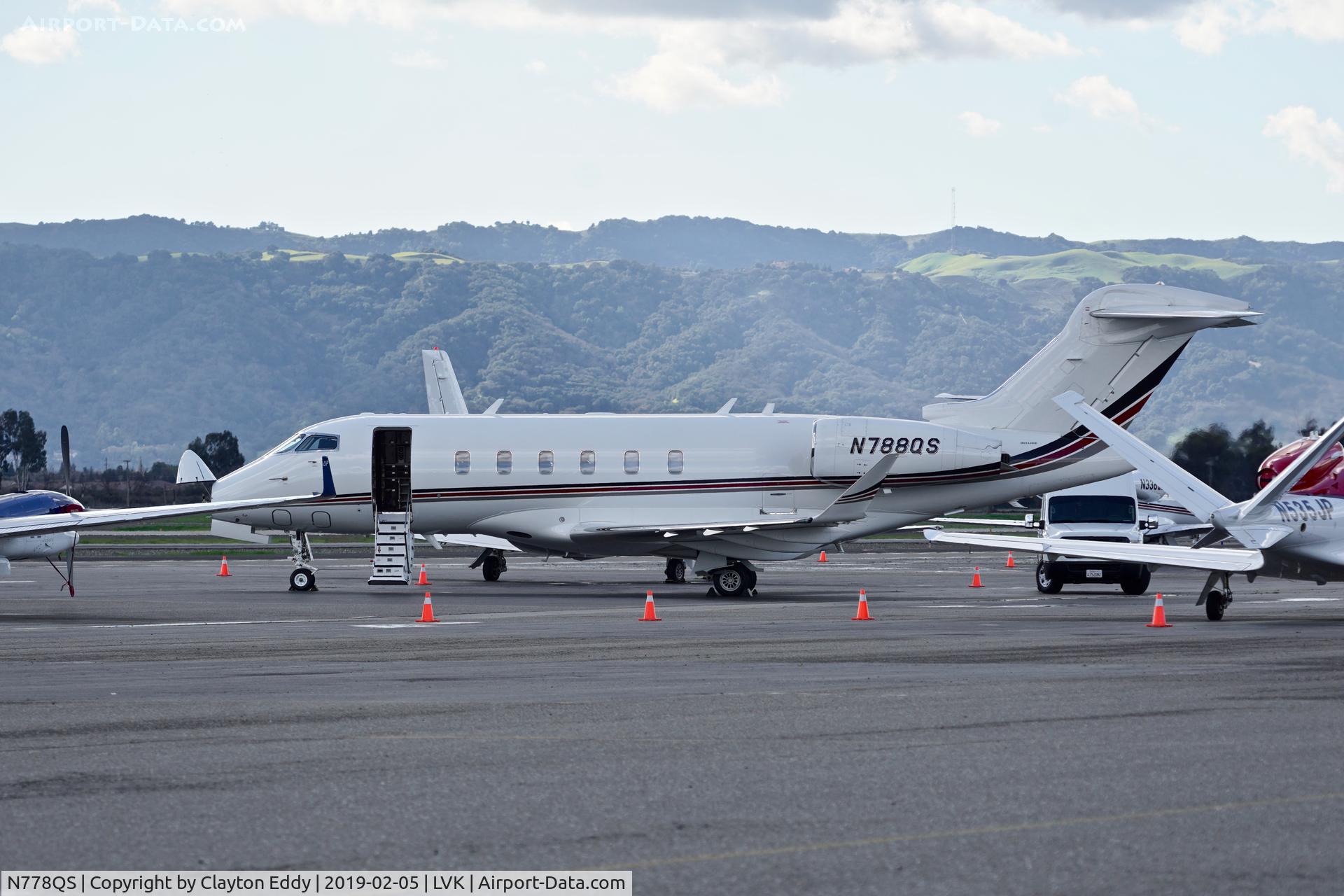 N778QS, 2015 Bombardier Challenger 350 (BD-100-1A10) C/N 20563, Livermore Airport California 2019.