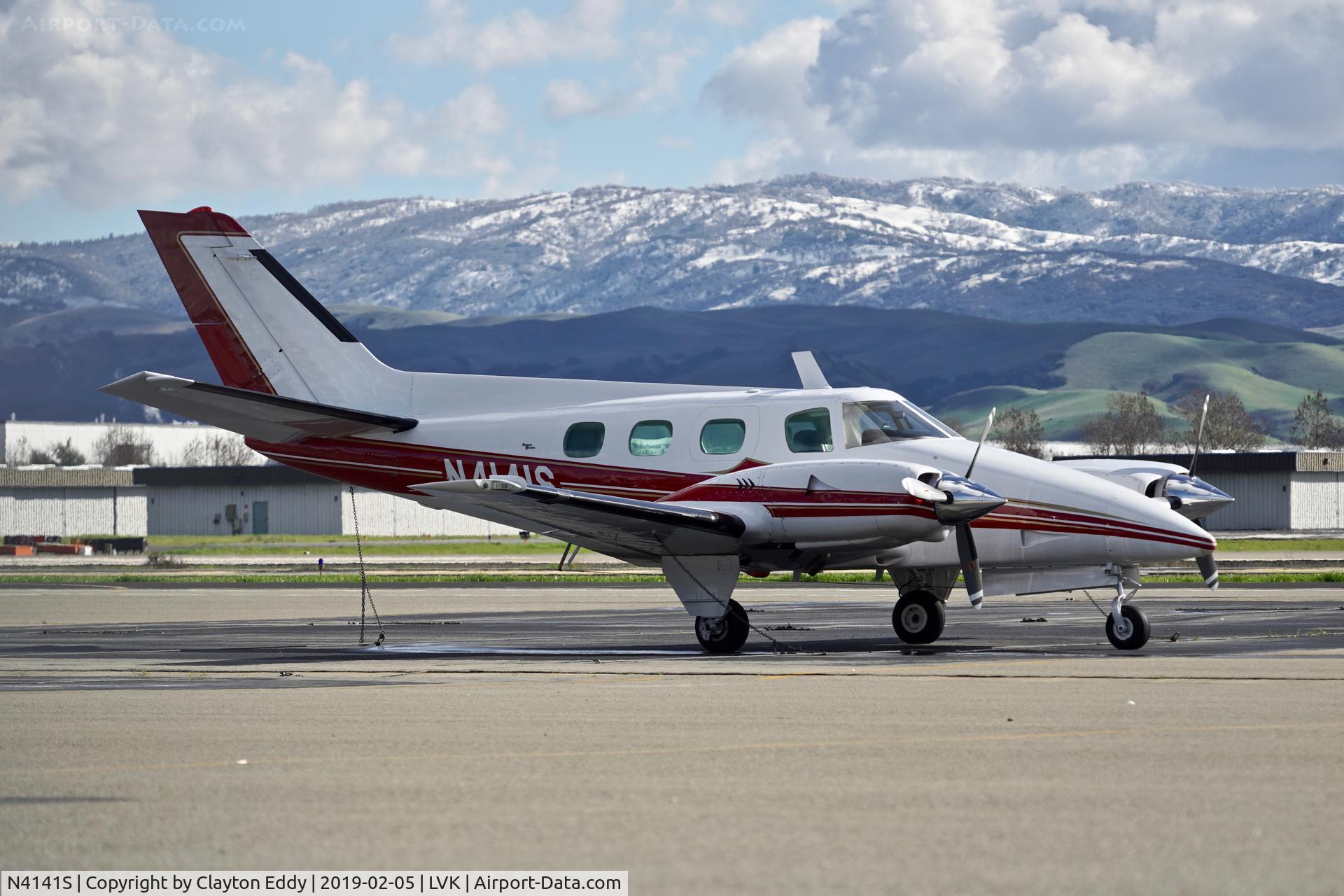 N4141S, 1974 Beech B-60 Duke C/N P-319, Livermore Airport California 2019.