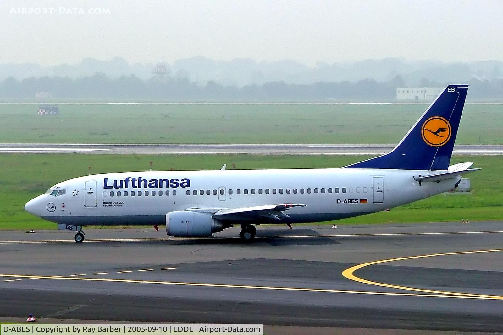 D-ABES, 1992 Boeing 737-330 C/N 26432, D-ABES   Boeing 737-330 [26432] (Lufthansa) Dusseldorf Int'l~D 10/09/2005